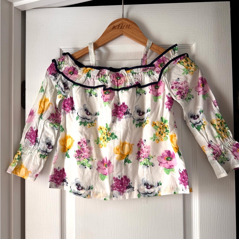 Janie and Jack off the shoulder floral top Size 6